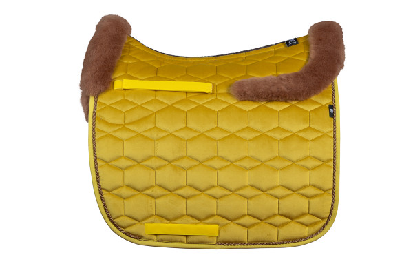 E.A. MATTES - Saddle pad with lambskin longwool, trim in front