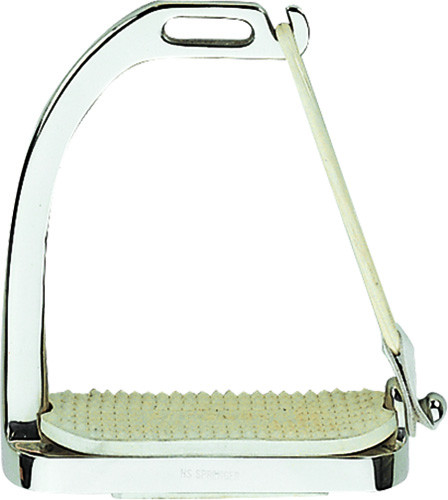 Sprenger Peacock Stirrups with rubber ring - stainless steel